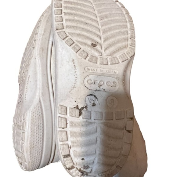 Crocs Boots White with Gray Boots Fur Inner Size 8 - Picture 7 of 8